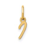 10KY Upper case Letter I Initial Charm