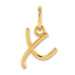 10KY Upper case Letter X Initial Charm