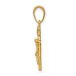 10K INRI Hollow Crucifix Pendant - Image 2