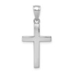 10k White Gold Polished Cross Pendant