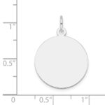10K White Gold Plain .018 Gauge 19x19mm Circular Engravable Disc Charm - Image 2