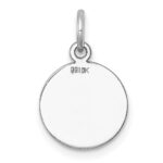 10K White Gold Plain .013 Gauge 11.5x11.5mm Circular Engravable Disc Charm - Image 3