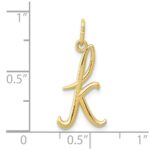10k Yellow Gold Letter k Initial Charm - Image 4