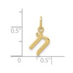 10k Yellow Gold Letter n Initial Charm - Image 4