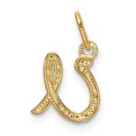 10k Yellow Gold Letter u Initial Charm - Image 3