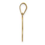 10K Polished Etched Letter B Initial Pendant - Image 2