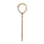 10K Polished Etched Letter G Initial Pendant - Image 2