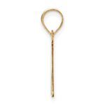 10K Polished Etched Letter M Initial Pendant - Image 2