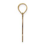 10K Polished Etched Letter S Initial Pendant - Image 2