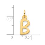 10k Large Slanted Block Initial B Charm - Image 4