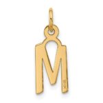 10k Large Slanted Block Initial M Charm - Image 3
