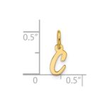 10k Small Script Initial C Charm - Image 4