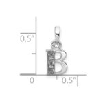 10KW Diamond Initial B Pendant - Image 2