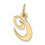 10K Small Fancy Script Initial C Charm - Image 4