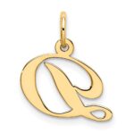 10K Small Fancy Script Initial D Charm - Image 4