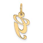 10K Small Fancy Script Initial G Charm - Image 4