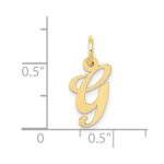 10K Small Fancy Script Initial G Charm - Image 3