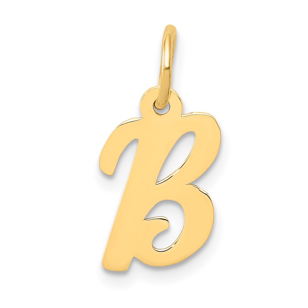 10YC658B.jpg 10k Small Script Initial B Charm - Image 1