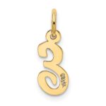 10k Small Script Initial E Charm - Image 4