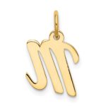 10k Small Script Initial M Charm - Image 4