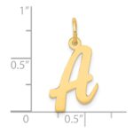 10K Medium Script Letter A Initial Charm - Image 4