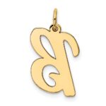 10k Large Script Letter B Initial Charm - Image 3