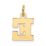 10k Small Block Initial E Charm - Image 4