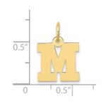 10k Small Block Initial M Charm - Image 3