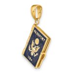 10K Enamel 3-D Passport Pendant - Image 5
