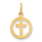 10k Eternal Life Cross Charm - Image 4