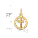10k Eternal Life Cross Charm - Image 3