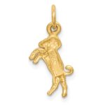 10k Satin Aries Zodiac Charm - Image 4