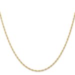 14K Carded 1.55mm Cable Rope with Spring Ring Clasp Chain - Image 2