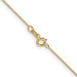 14K Carded .5mm Box Link with Spring Ring Clasp Chain - Image 3