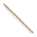 14K Carded .5mm Cable Rope with Spring Ring Clasp Chain