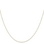 14K Carded .42mm Curb with Spring Ring Clasp Chain - Image 2