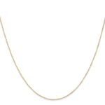 14K Carded .5mm Curb with Spring Ring Clasp Chain - Image 2