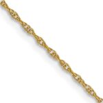 14K Carded .95mm Cable Rope with Spring Ring Clasp Chain