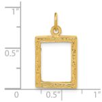 14k Fancy Border 17x13mm Picture Frame Pendant - Image 3