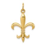 14k Hollow Fleur De Lis Charm