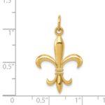 14k Hollow Fleur De Lis Charm - Image 4
