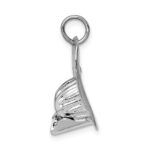 14k White Gold 3-D Large Firemans Helmet Charm - Image 2