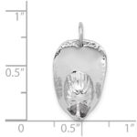14k White Gold 3-D Large Firemans Helmet Charm - Image 4