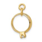 14k 3-D Wedding Rings CZ Charm - Image 2