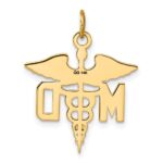 14k Large M.D. Caduceus Charm - Image 3