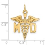 14k Large M.D. Caduceus Charm - Image 4