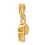 14K 3-D Sports Whistle Pendant - Image 5