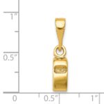 14K 3-D Sports Whistle Pendant - Image 4