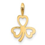 14k Heart Clover Charm - Image 3