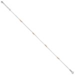 14K Two-Tone Mirror Beaded 4-Station Plus Extender - Total Anklet - Image 2